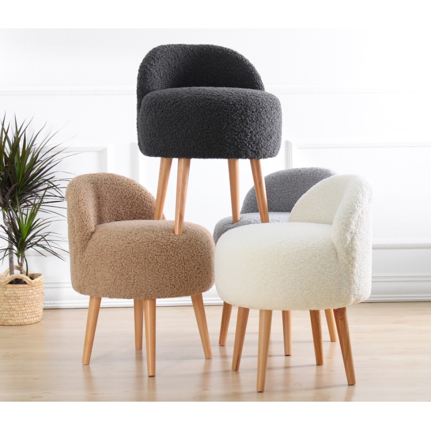 Taburet MIKI, Ø 46 cm, maro