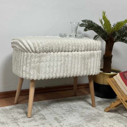 Taburet MOLIS 35x60 cm alb