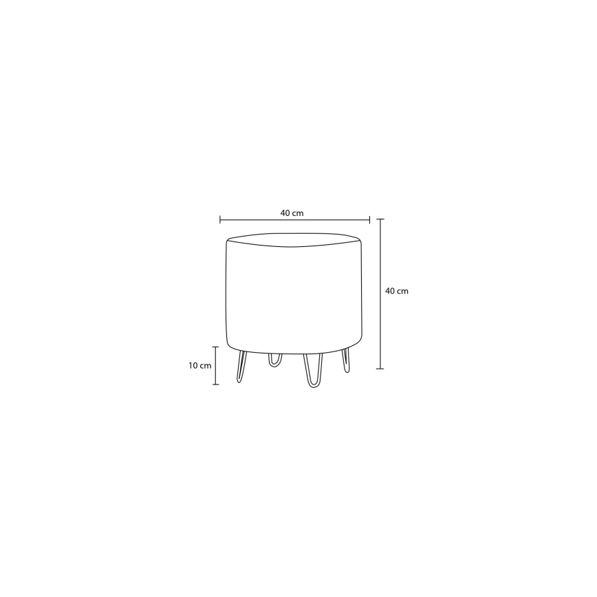 Taburet NANI Ø 40 cm, gri