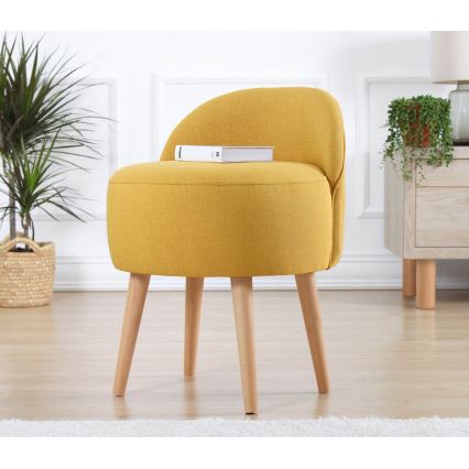 Taburet NIKI, Ø 46 cm, galben