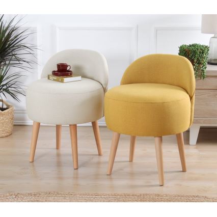 Taburet NIKI, Ø 46 cm, galben