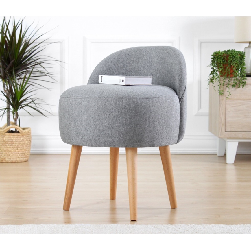 Taburet NIKI, Ø 46 cm, gri