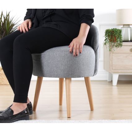 Taburet NIKI, Ø 46 cm, gri