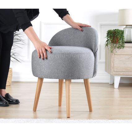 Taburet NIKI, Ø 46 cm, gri