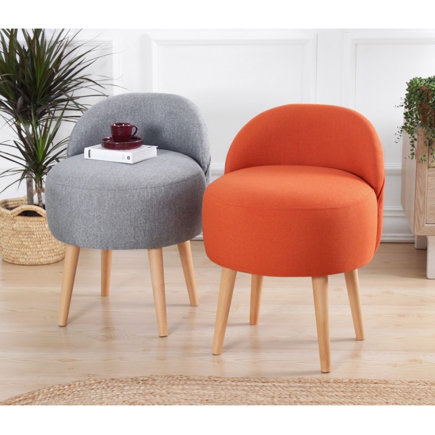 Taburet NIKI, Ø 46 cm, gri