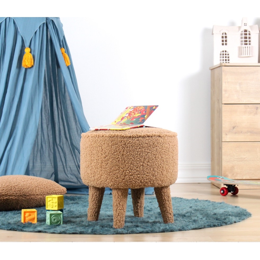 Taburet PIXI Ø 38 cm, maro