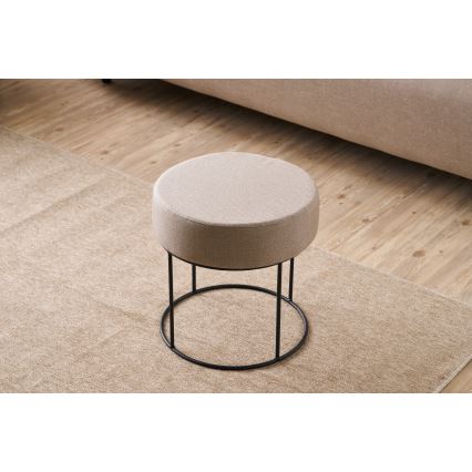 Taburet RELO, diametru 40 cm, bej
