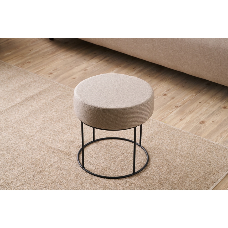Taburet RELO, diametru 40 cm, bej