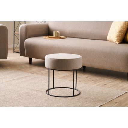 Taburet RELO, diametru 40 cm, bej