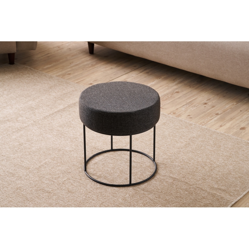 Taburet RELO, Ø 40 cm, maro închis