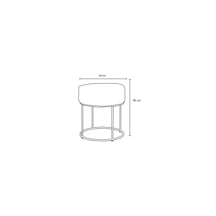 Taburet RELO, Ø 40 cm, maro închis