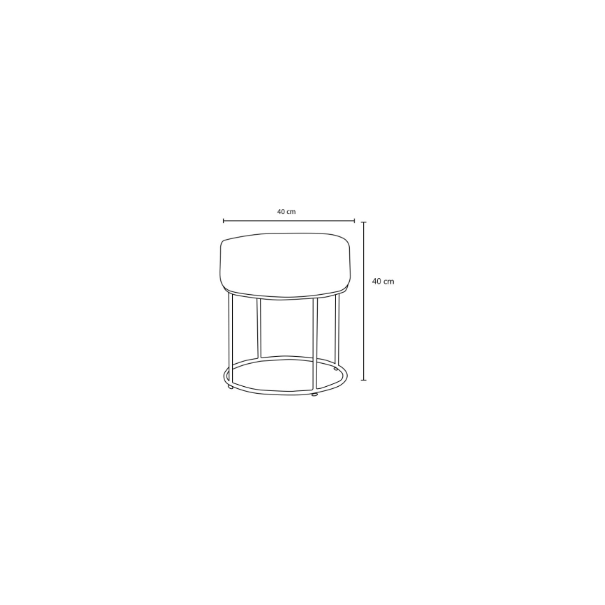 Taburet RELO, Ø 40 cm, maro închis