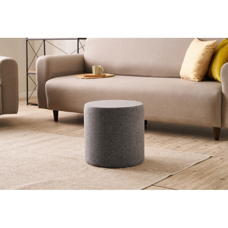 Taburet RONDO, diametru 40 cm, antracit