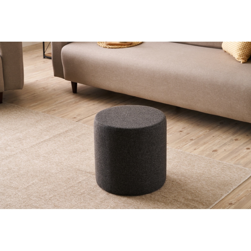 Taburet RONDO, diametru 40 cm, gri