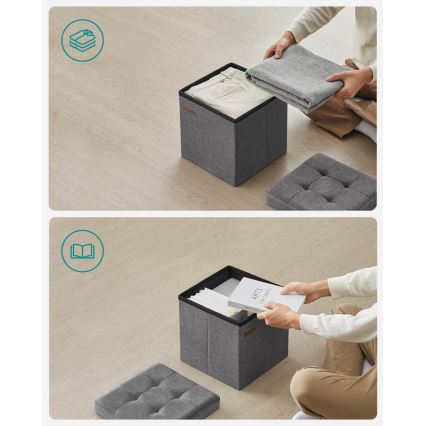 Taburet SULTAN, 30 x 30 cm, gri