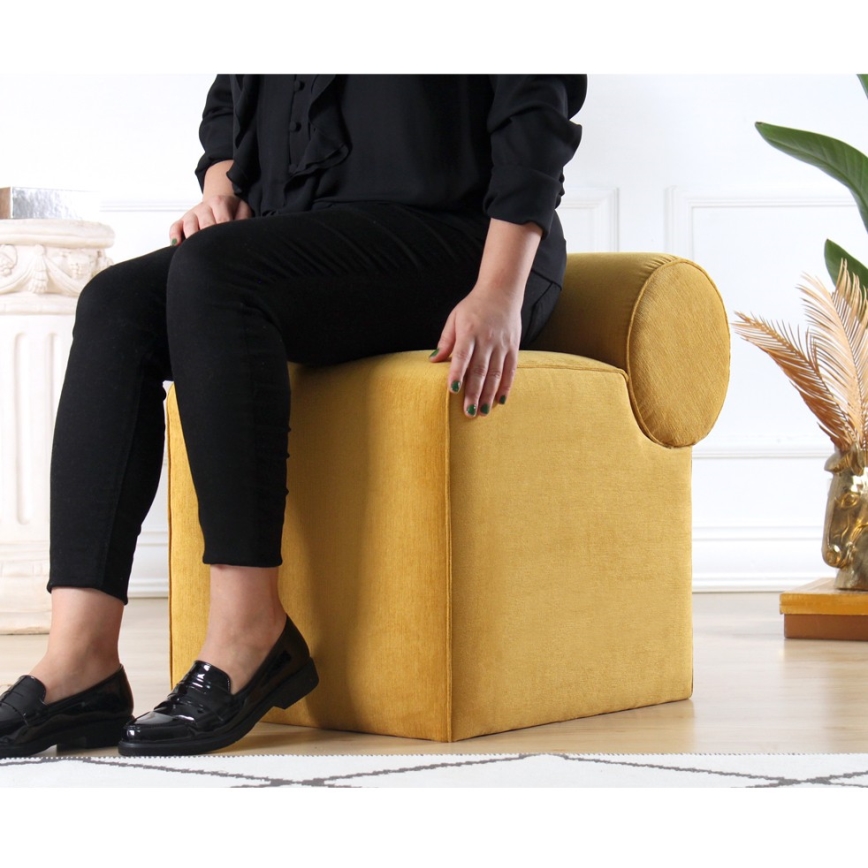 Taburet TIKI 47x45 cm galben