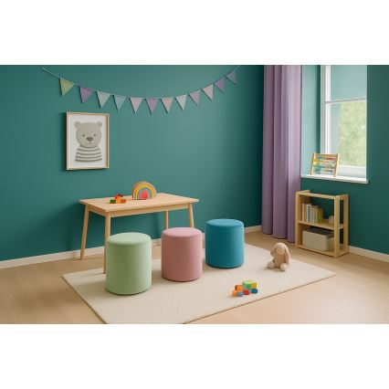 Taburet VEX, Ø 36 cm, verde deschis