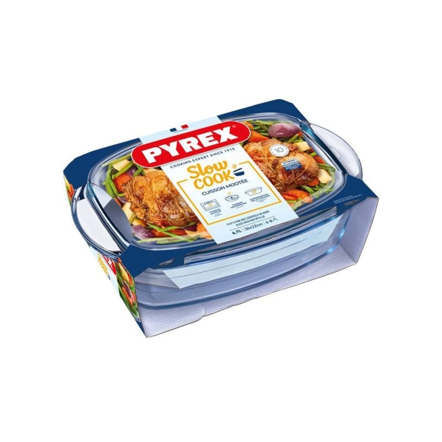 Tavă de copt cu capac PYREX, 6,7 l