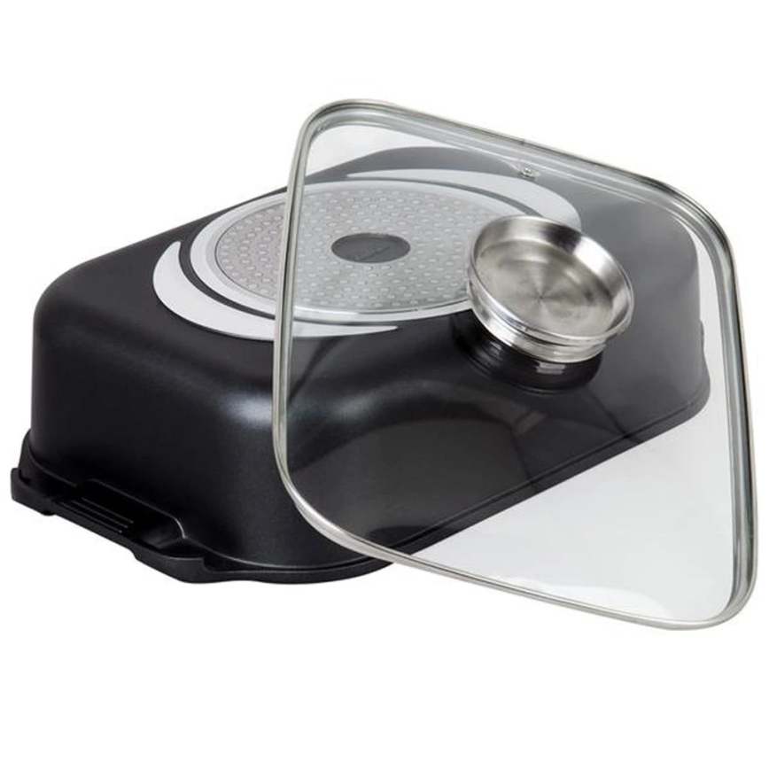 Tavă de copt cu capac TORO 6,5 l 34,5x10x24,5 cm neagră