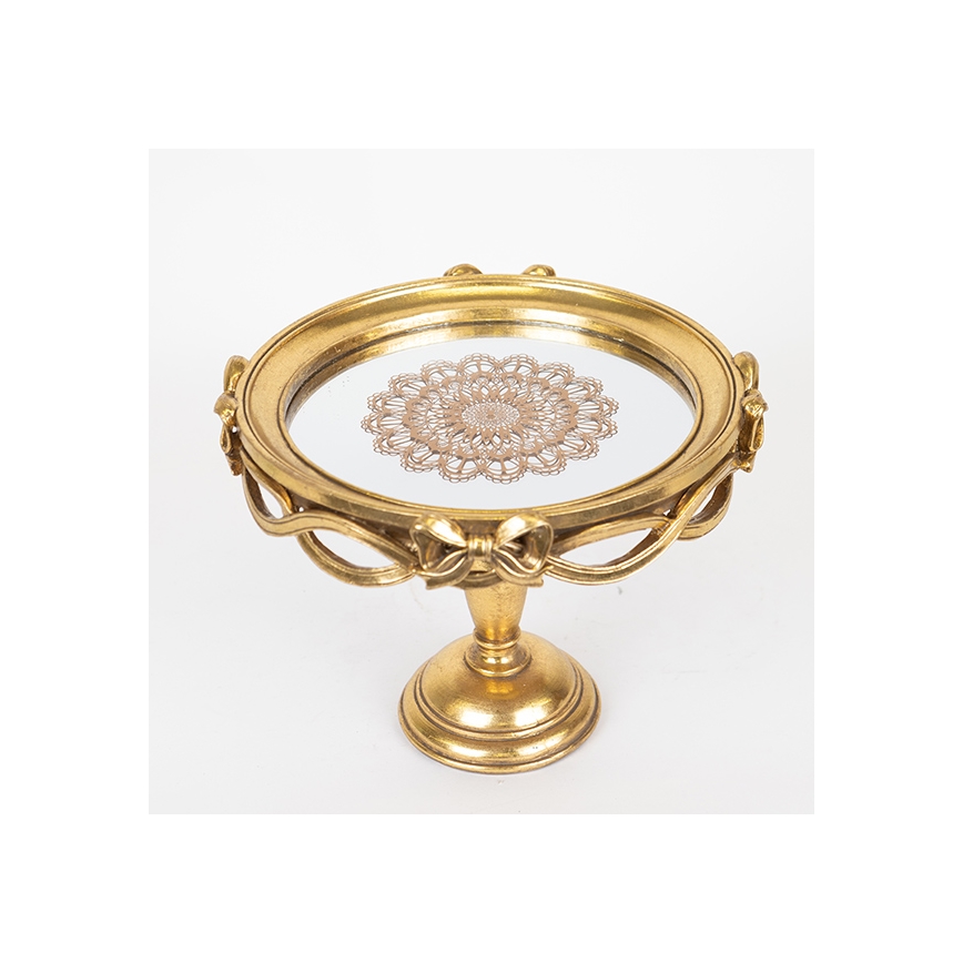 Tavă decorativă d. 25,5 cm auriu