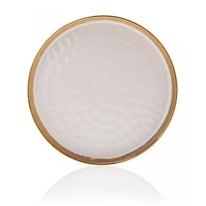 Tavă decorativă LIJA 26 cm crem/auriu