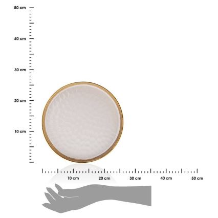 Tavă decorativă LIJA 26 cm crem/auriu