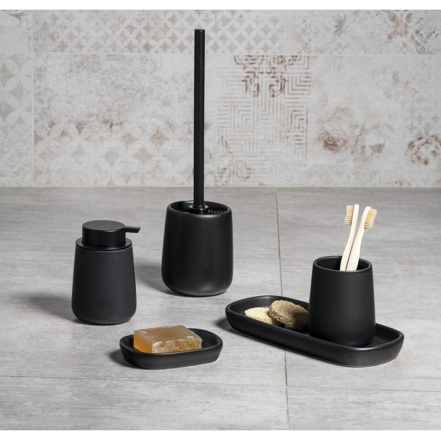 Tavă pentru baie Aqualine NERO ceramică/negru