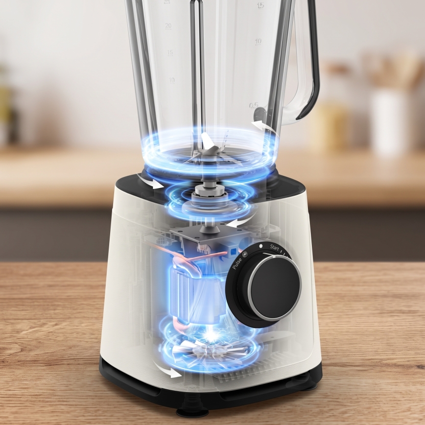 Tefal - Blender de masă 2 l PERFECTMIX ESSENTIAL 1200W/230V alb