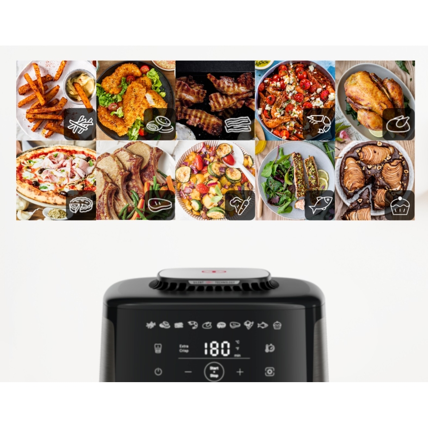 Tefal EASY FRY SILENCE COAL - Friteuză cu aer cald 5 l 1400-1670W/230V