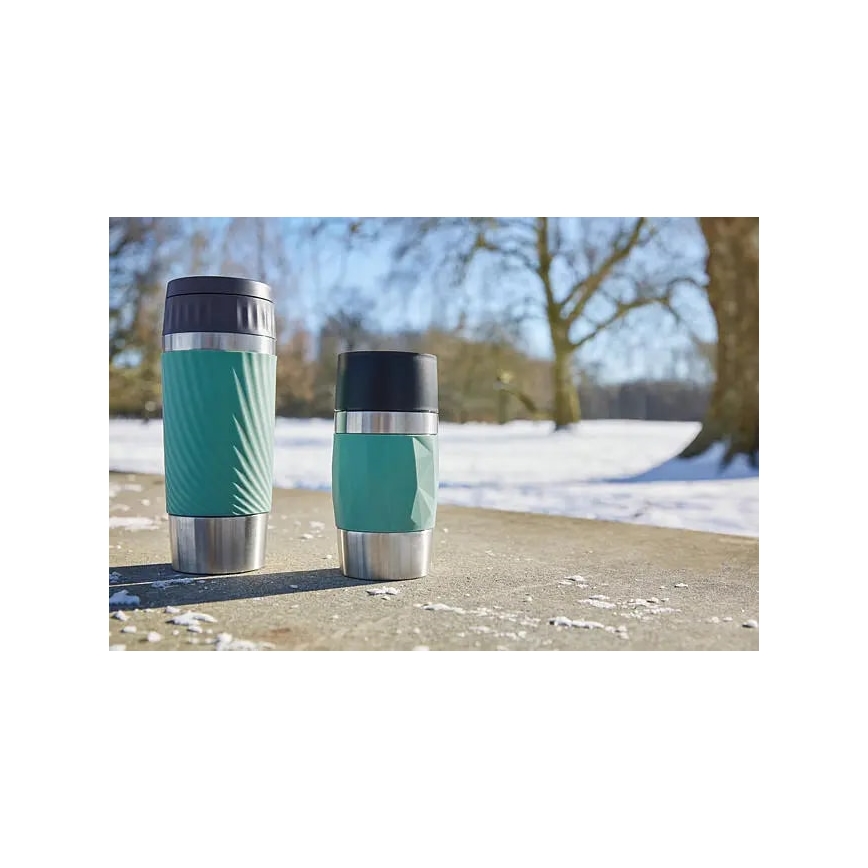 Tefal - Cană termică EASY TWIST 360 ml inox/verde
