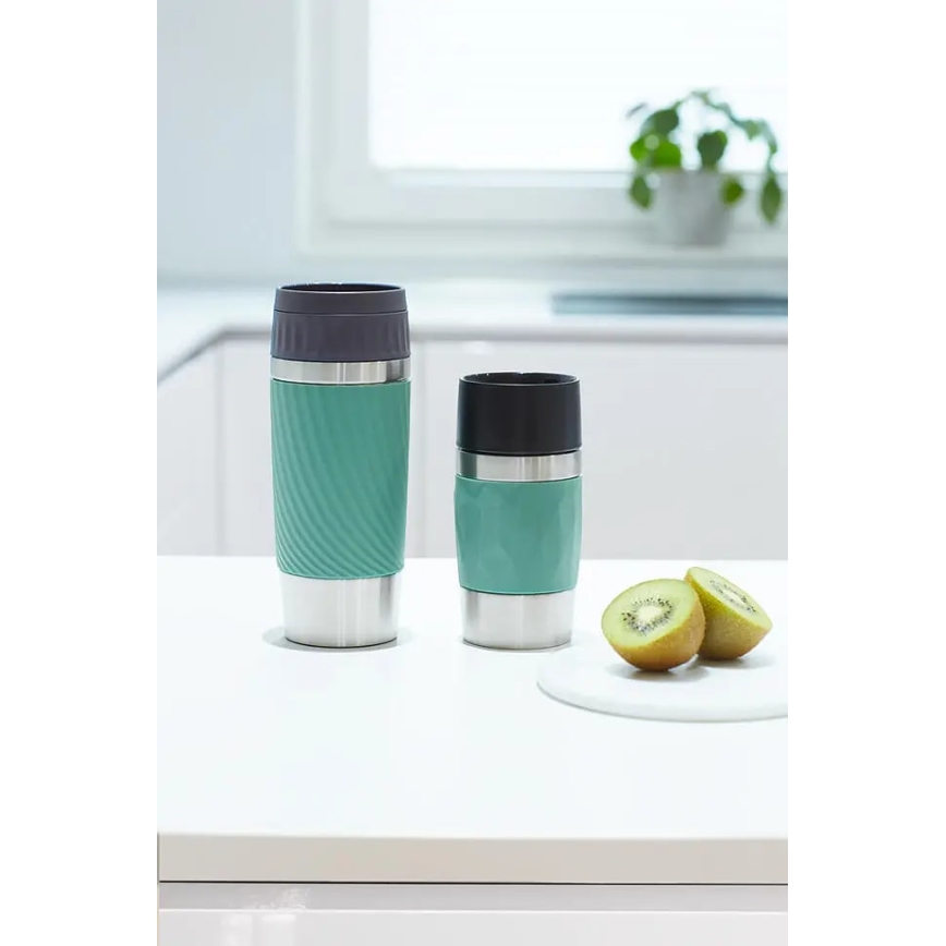 Tefal - Cană termică EASY TWIST 360 ml inox/verde