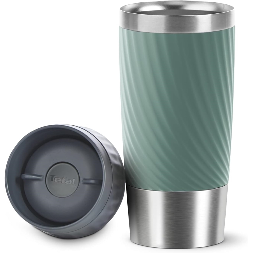 Tefal - Cană termică EASY TWIST 360 ml inox/verde