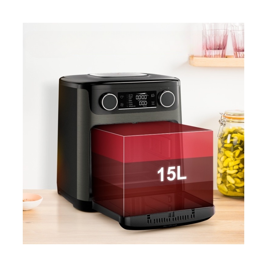 Tefal - Friteuză cu aer cald 15 l EASY FRY 9 în 1 1800W/230V neagră