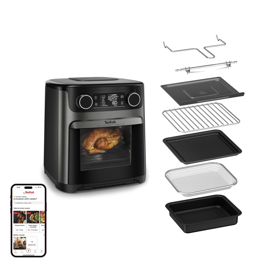 Tefal - Friteuză cu aer cald 15 l EASY FRY 9 în 1 1800W/230V neagră