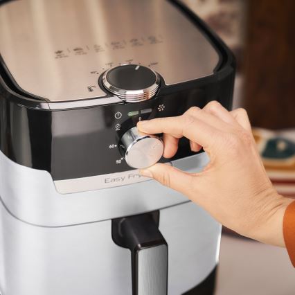 Tefal - Friteuză cu aer cald 4,2 l EASY FRY&GRILL 2 în 1 1550W/230V inox