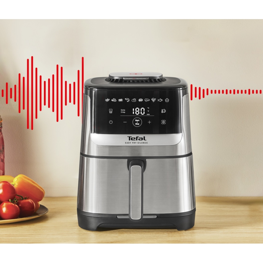 Tefal - Friteuză cu aer cald Easy Fry Silence 5 l, 10 în 1, 1400-1670W/230V