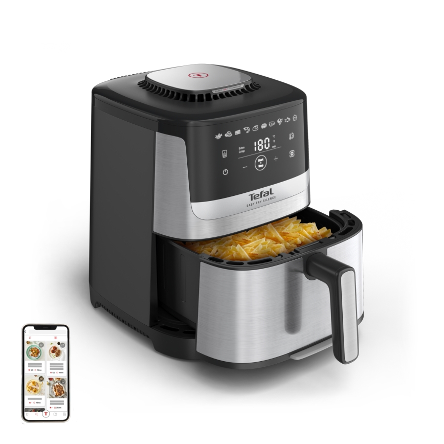 Tefal - Friteuză cu aer cald Easy Fry Silence 5 l, 10 în 1, 1400-1670W/230V