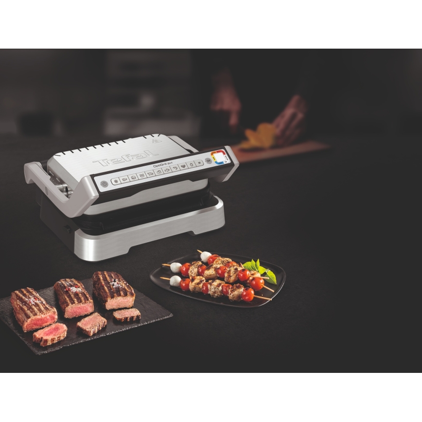 Tefal - Grătar de contact OPTIGRILL 2 în 1 2100W/230V inox
