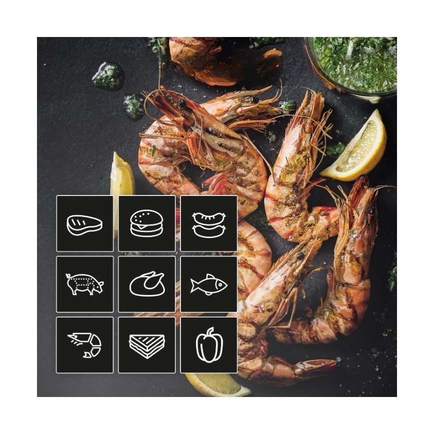 Tefal - Grătar de contact OPTIGRILL 2 în 1 2100W/230V inox