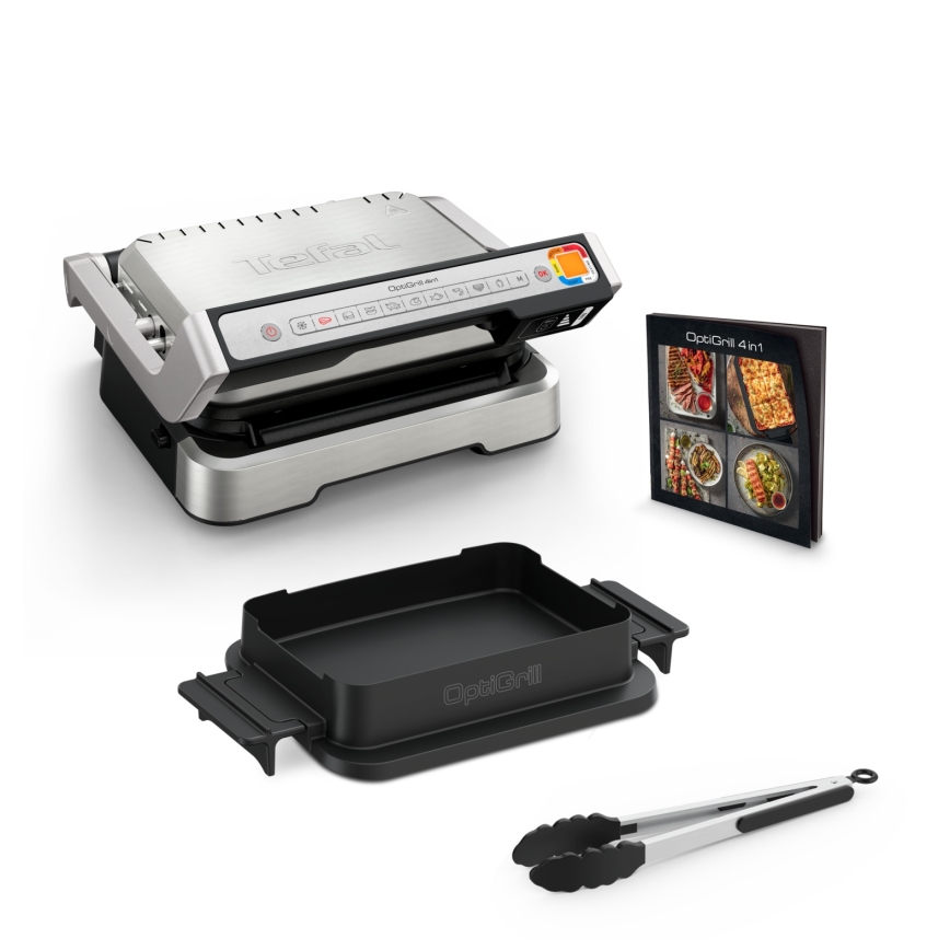 Tefal - Grill de contact OPTIGRILL 2100 W/230 V, crom mat