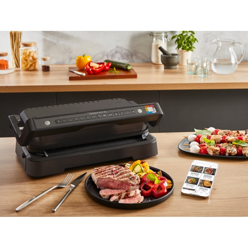 Tefal - Grill de contact OPTIGRILL, 2200 W / 230 V, negru