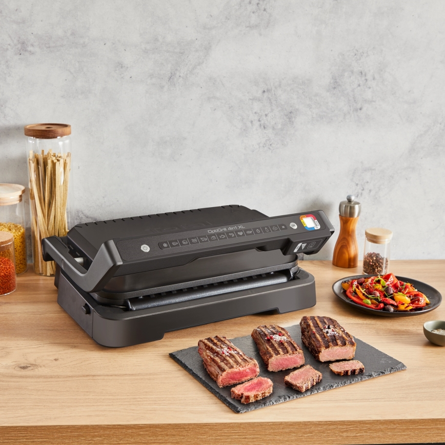 Tefal - Grill de contact OPTIGRILL, 2200 W / 230 V, negru