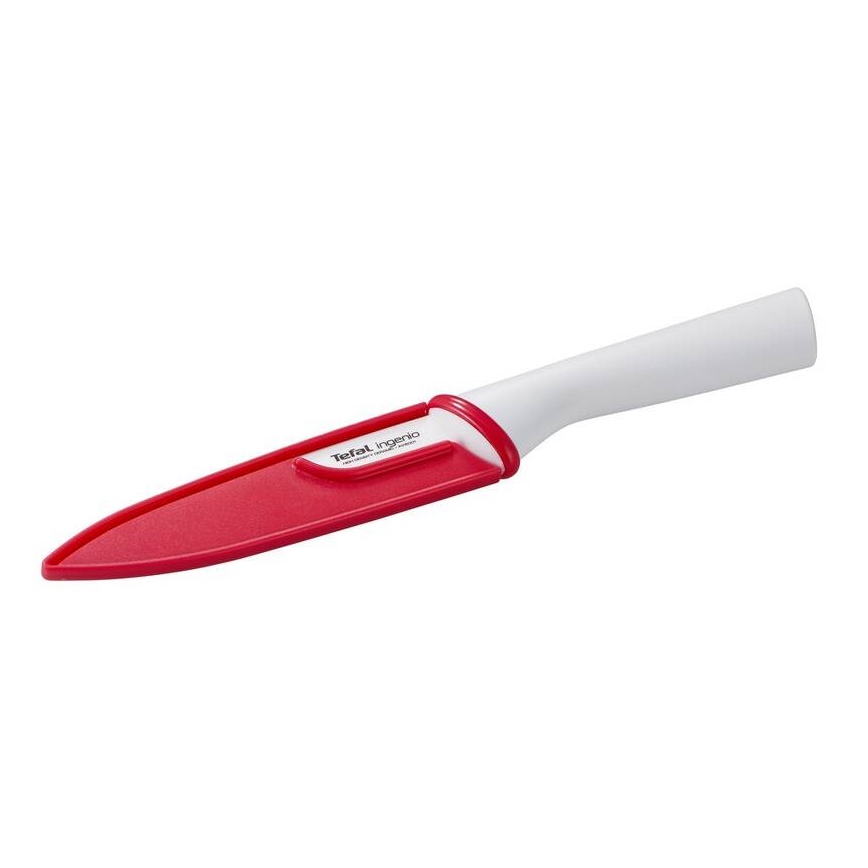 Tefal - Cuțit universal ceramic INGENIO 13 cm alb/roșu
