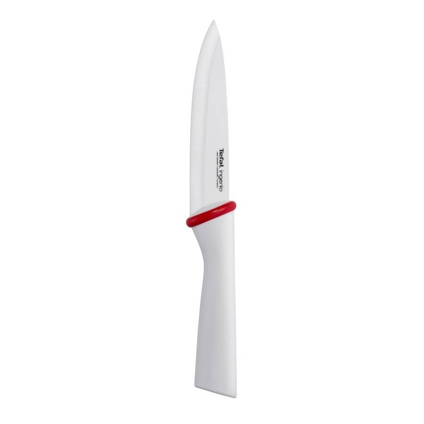 Tefal - Cuțit universal ceramic INGENIO 13 cm alb/roșu