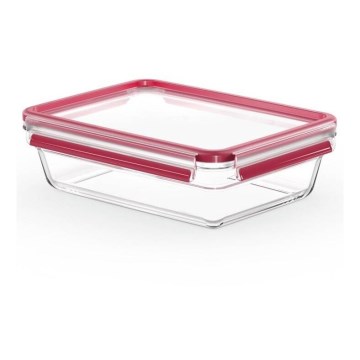 Tefal MSEAL GLASS - recipient pentru alimente, 2 l, roșu/sticlă