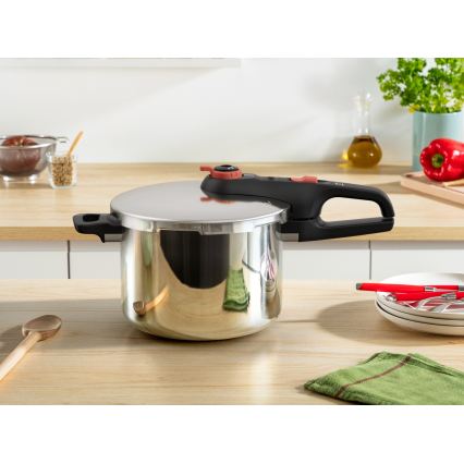 Tefal - Oală sub presiune 6 l Secure Trendy + set 5 piese Ingenio Emotion