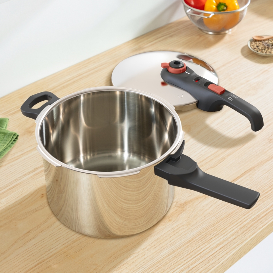 Tefal - Oală sub presiune 6 l Secure Trendy + set 5 piese Ingenio Emotion