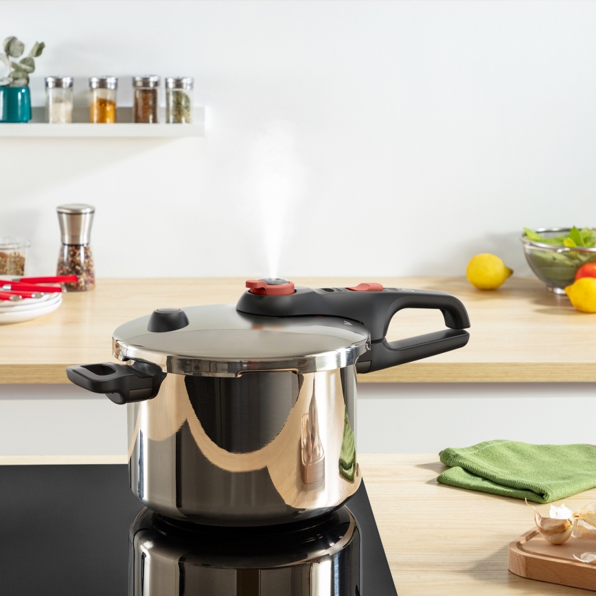 Tefal - Oală sub presiune 6 l Secure Trendy + set 5 piese Ingenio Emotion