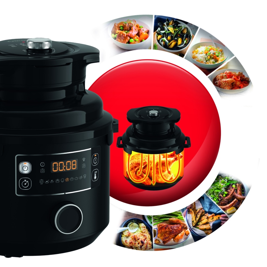 Tefal - Oală sub presiune electrică multifuncțională 7,6 l 1200W/230V neagră