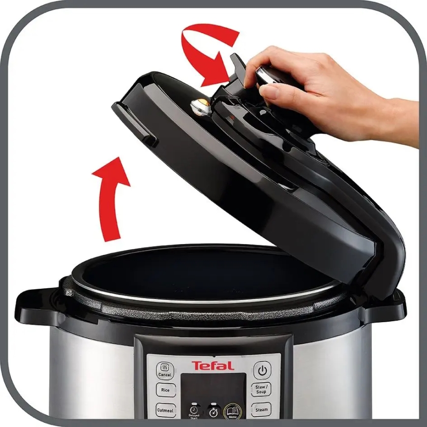 Tefal - Oală sub presiune electrică multifuncțională ALL IN ONE POT 1100W/230V crom mat/negru